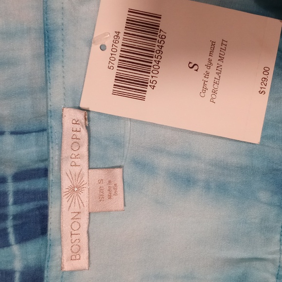 🆕️ 🌊Boston Proper🌊 - Blue Tie Dye Capri Maxi Dress - Picture 3 of 15